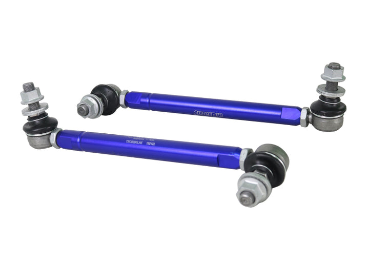 SuperPro 2001 Toyota Highlander Limited Front HD Adjustable End Link Set (12mm Studs 254mm-305mm) - Bull Strap