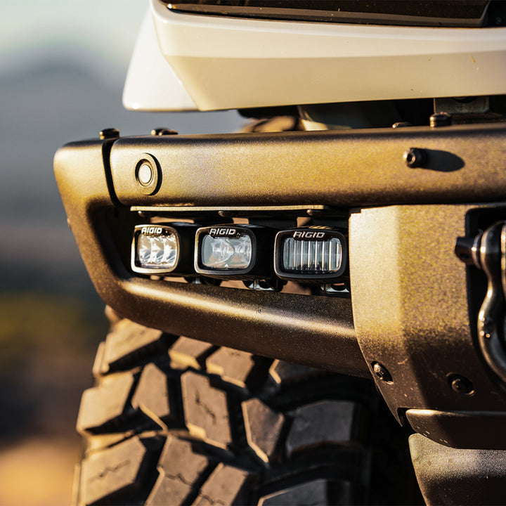 Rigid Industries 2021+ Ford Mod Bumper Triple SR-M Fog Light Kit - Bull Strap