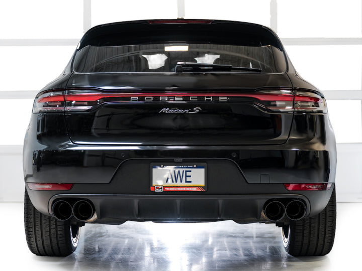 AWE Tuning 19-21 Porsche Macan 3.0T/2.9TT Touring Edition Catback Exhaust w/ Diamond Black Tips - Bull Strap