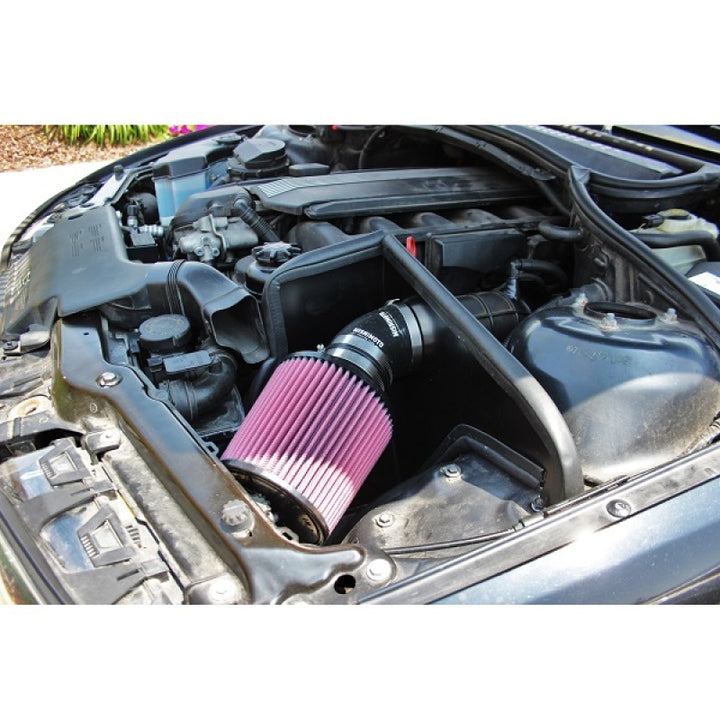 Mishimoto 99-05 BMW E46 323i/325i/328i Performance Cold Air Intake Kit - Black - Bull Strap