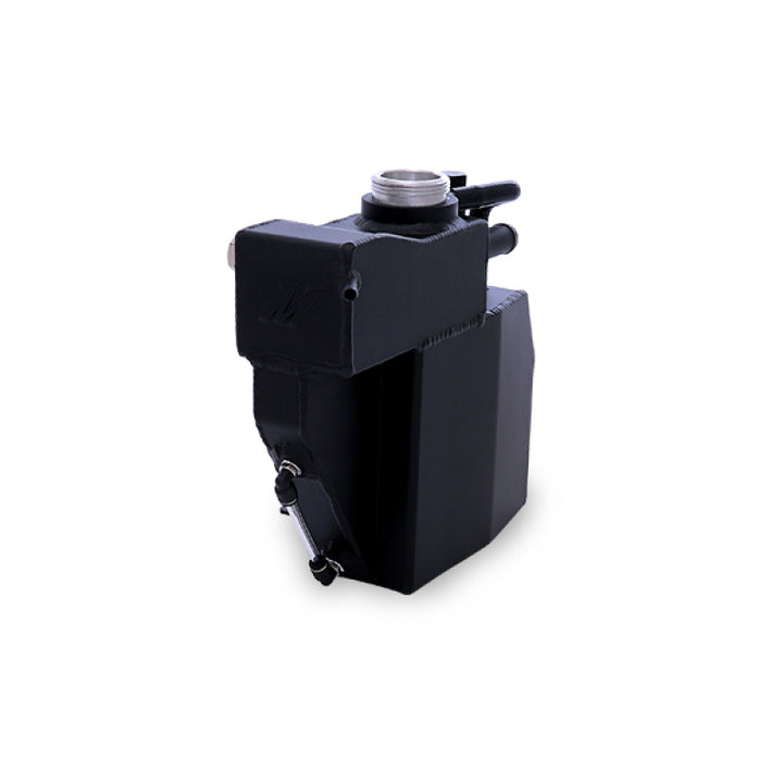 Mishimoto 2016+ Chevrolet Camaro Aluminum Coolant Overflow/Expansion Tank - Black - Bull Strap