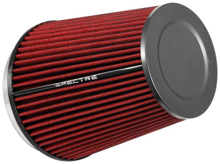 Spectre HPR Conical Air Filter 6in. Flange ID / 7.719in. Base OD / 8.5in. Tall - Red - Bull Strap