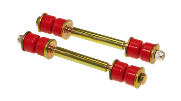 Prothane Universal End Link Set - 5in Mounting Length - Red - Bull Strap