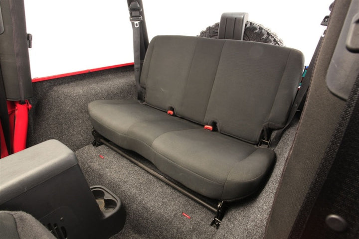 BedRug 87-95 Jeep YJ Rear Kit 4pc Cargo Kit (Incl Tailgate & Cargo Liner) - Bull Strap