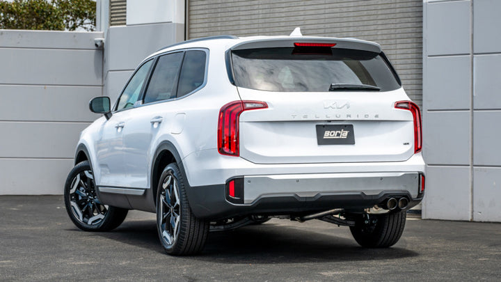 Borla 20-22 Hyundai Palisade/2023 Kia Telluride 3.8L V6 S-Type Axle-Back Exhaust w/ Black Chrome Tip - Bull Strap