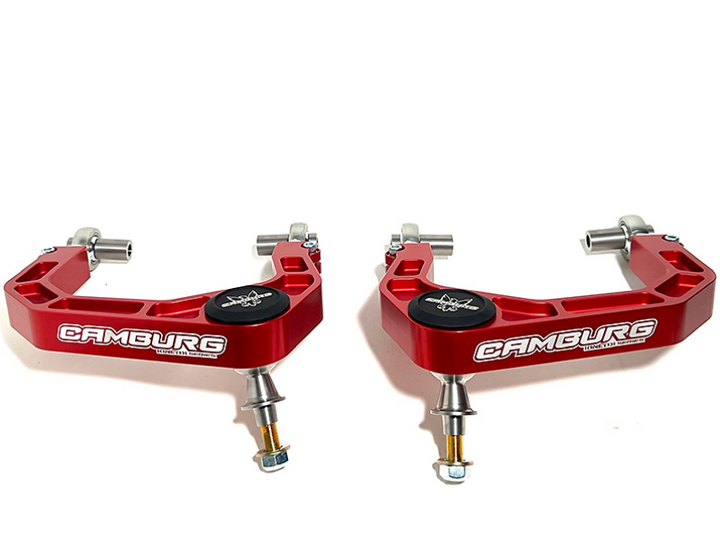 Camburg Toyota Tacoma 05-23 / 4-Runner 03-23 / FJ 07-14 KINETIK V2 Billet Uniball Upper Arms (Red) - Bull Strap