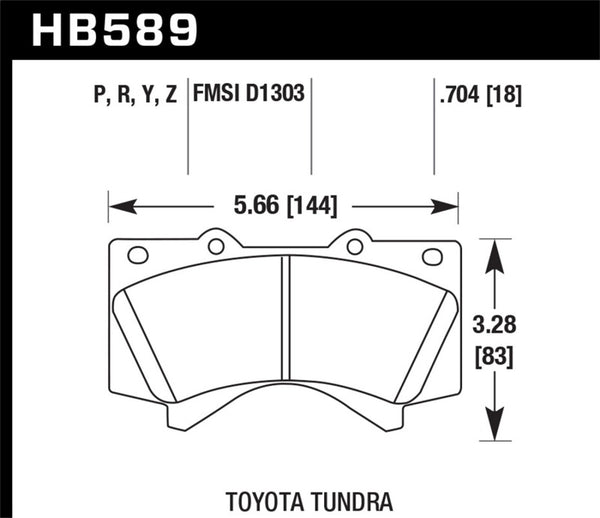 Hawk 08-10 Toyota Land Cruiser / 07-10 Tundra Super Duty Street Front Brake Pads - Bull Strap