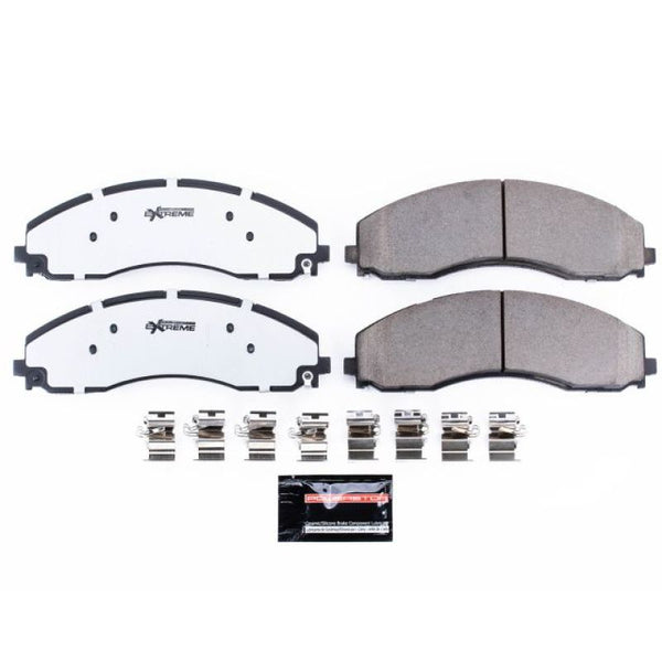 Power Stop 17-19 Ford F-450 Super Duty Rear Z36 Truck & Tow Brake Pads w/Hardware - Bull Strap