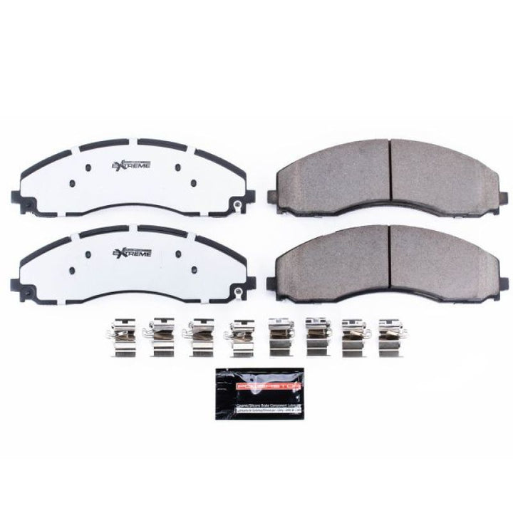 Power Stop 17-19 Ford F-450 Super Duty Rear Z36 Truck & Tow Brake Pads w/Hardware - Bull Strap