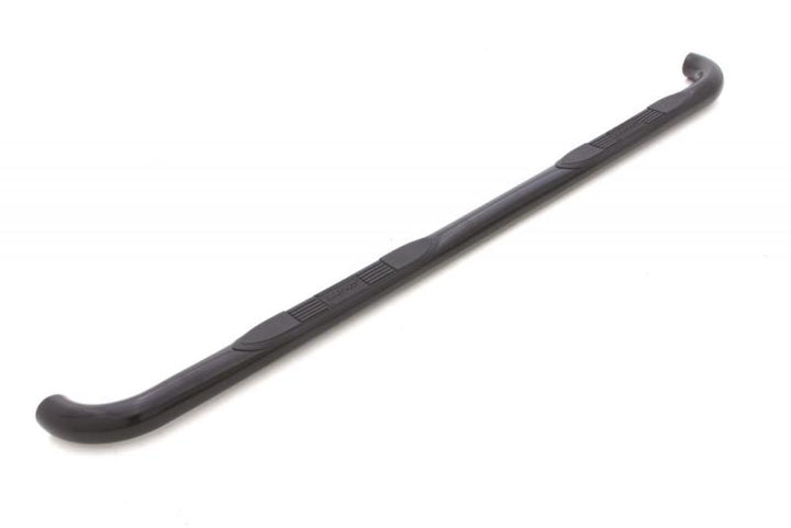 Lund 99-13 Chevy Silverado 1500 Ext. Cab (Body Mount) 3in. Round Bent Steel Nerf Bars - Black - Bull Strap