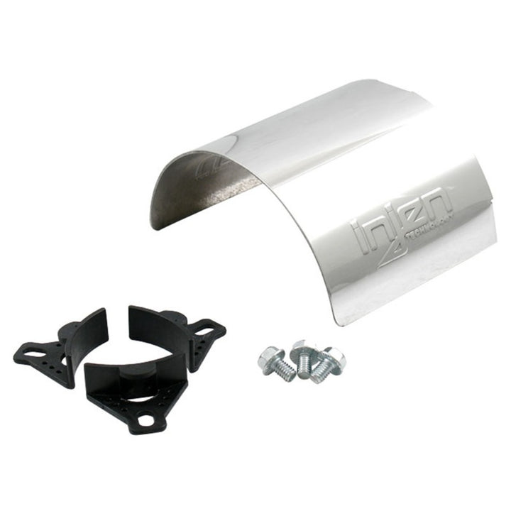 Injen Aluminum Air Filter Heat Shield Universal Fits 2.50 2.75 3.00 Polished - Bull Strap