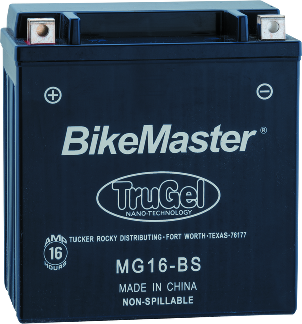 BikeMaster TruGel Battery - MG16-BS - Bull Strap