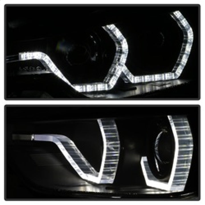 Spyder 12-14 BMW F30 3 Series 4DR Projector Headlights - LED DRL - Blk Smoke PRO-YD-BMWF3012-DRL-BSM - Bull Strap