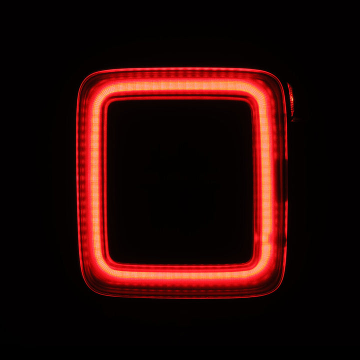 AlphaRex 18-23 Jeep Wrangler JL NOVA Prismatic LED Taillights Black-Red - Bull Strap