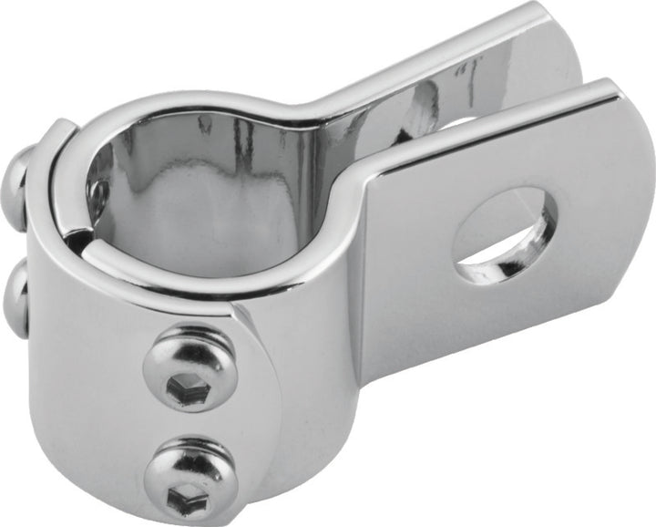 Bikers Choice Chrome 1 1/4 Inch 3 piece Clamp Universal - Bull Strap