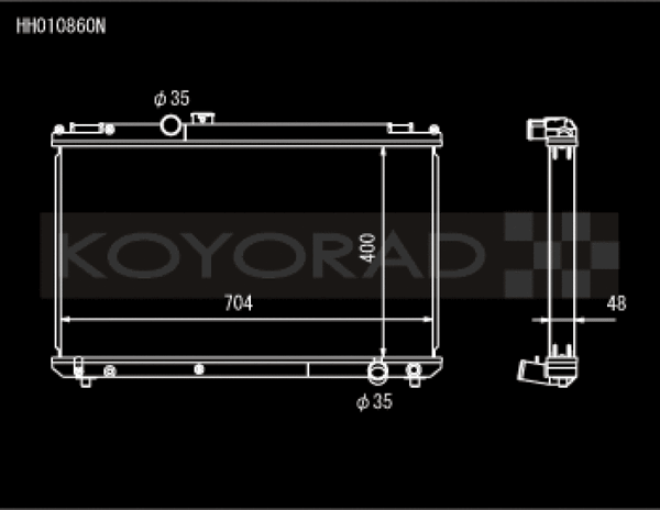 Koyo 96-00 Toyota Chaser JZX100 2.5L Inline 6 Turbo w/ Manual Trans Radiator - Bull Strap