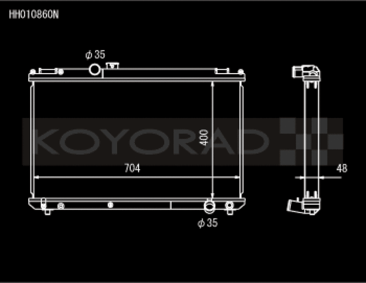 Koyo 96-00 Toyota Chaser JZX100 2.5L Inline 6 Turbo w/ Manual Trans Radiator - Bull Strap