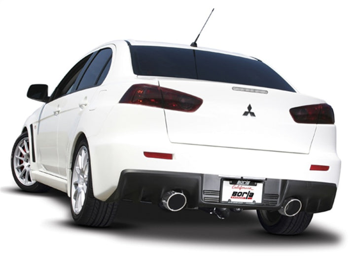 Borla 09-15 Mitsubishi Lancer Ralliart 2.0L 4cyl MT 6spd AWD Catback Exhaust - Bull Strap