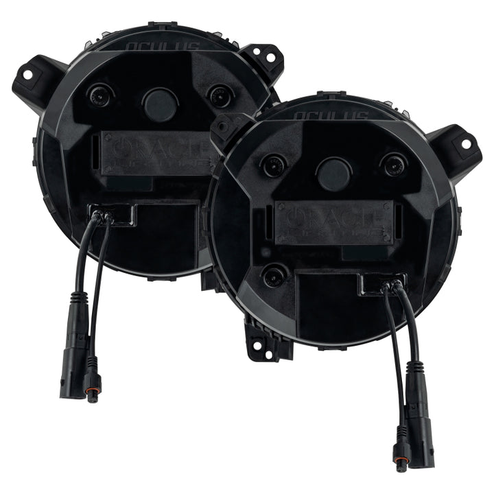 Oracle Jeep Wrangler JL Oculus Bi-LED Projector Headlights- Graphite Metallic - 5500K - Bull Strap