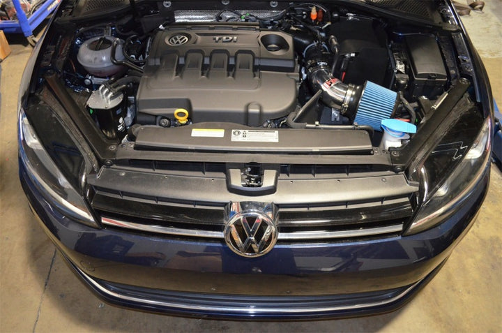 Injen 2015 Volkswagen Golf TDI MK7 2.0L (t) Polished SRI with MR Technology and Heat Shield - Bull Strap