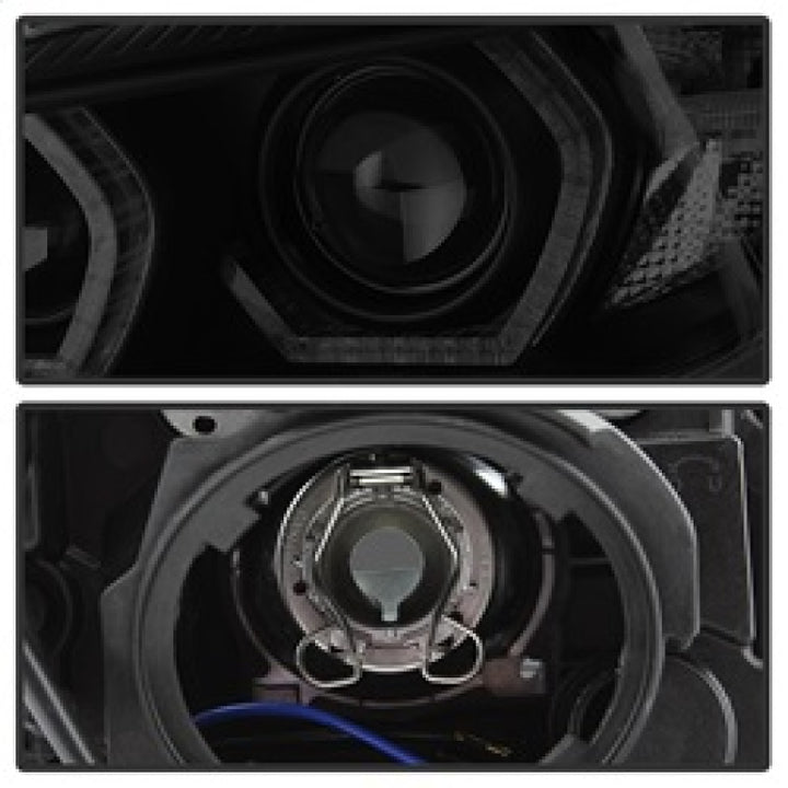 Spyder 12-14 BMW F30 3 Series 4DR Projector Headlights - LED DRL - Blk Smoke PRO-YD-BMWF3012-DRL-BSM - Bull Strap