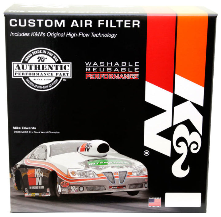 K&N Replacement Drop In Air Filter - 14in OD / 12in ID / 5in H w/Inner Wire - Bull Strap