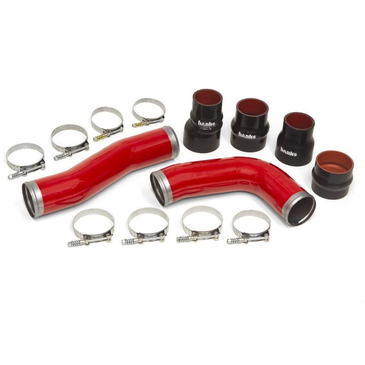 Banks Power 10-12 Ram 6.7L Diesel OEM Replacement Cold Boost Tubes - Red - Bull Strap