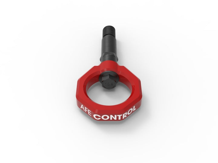 aFe Control Rear Tow Hook Red 20-21 Toyota GR Supra (A90) - Bull Strap