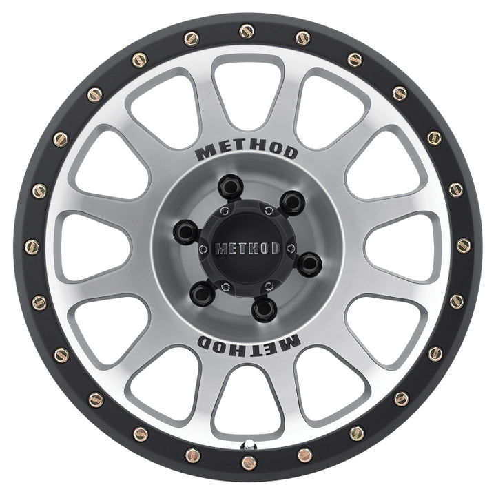 Method MR305 NV 17x8.5 0mm Offset 6x5.5 108mm CB Machined/Black Street Loc Wheel - Bull Strap