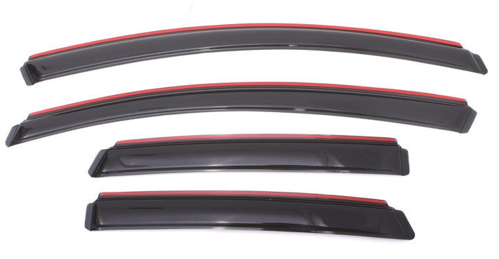 AVS 12-17 Buick Verano Ventvisor In-Channel Front & Rear Window Deflectors 4pc - Smoke - Bull Strap