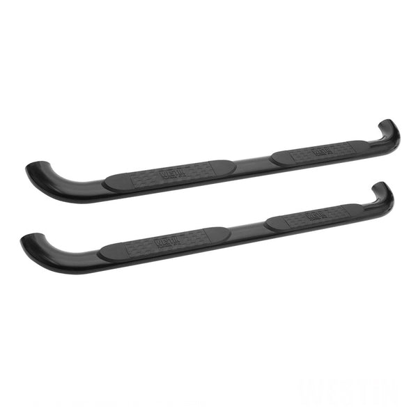 Westin 2009-2018 Dodge/Ram 1500 Crew Cab Platinum 4 Oval Nerf Step Bars - Black - Bull Strap