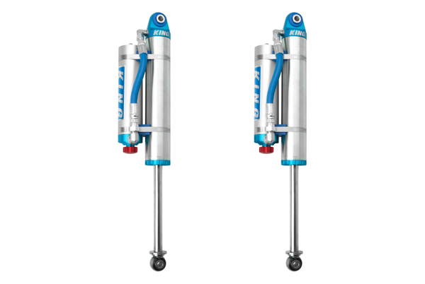 King Shocks 07-18 Chevrolet Silverado 1500 Rear 2.5 Dia Piggy Hose Res Shock w/Adjuster (Pair) - Bull Strap