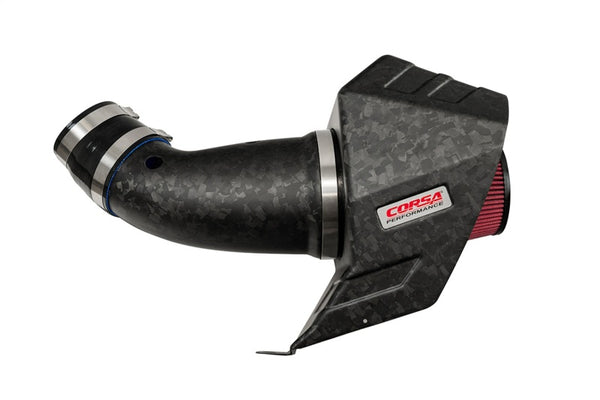 Corsa 2020-2025 Dodge Durango SRT Hellcat Carbon Fiber Air Intake w/ DryTech Forged CF - Black - Bull Strap