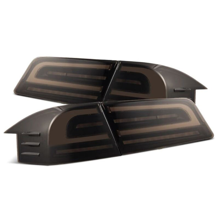 AlphaRex 12-21 Tesla Model S LUXX-Series LED Tail Lights - Black - Bull Strap