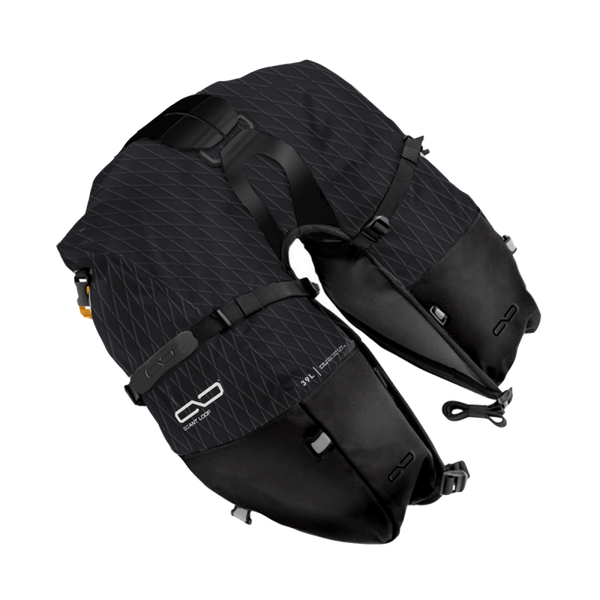 Giant Loop Coyote Saddlebag 39L - Black - Bull Strap