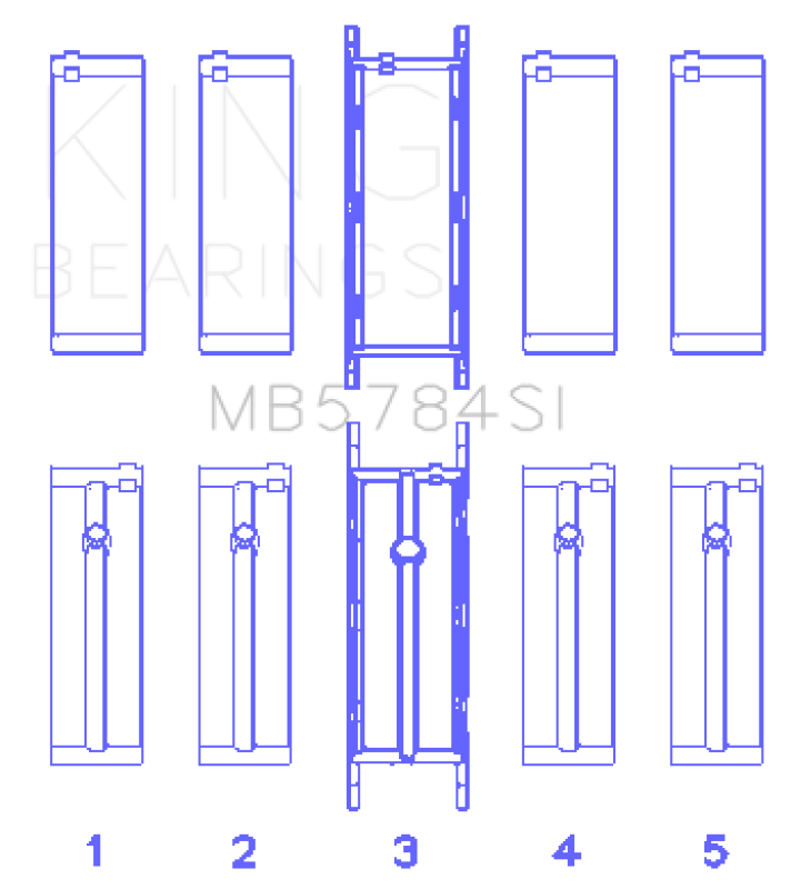 King Engine Bearings BMW N20/B20 Crankshaft Main Bearings - Bull Strap