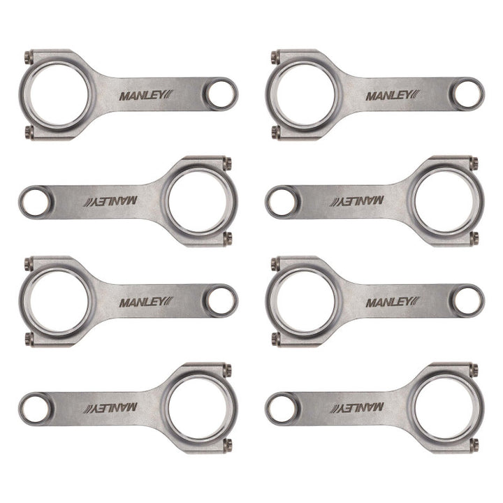 Manley Chevrolet LS 6.125 Length H Tuff Series Connecting Rod Set w/ ARP 2000 Bolts - Bull Strap