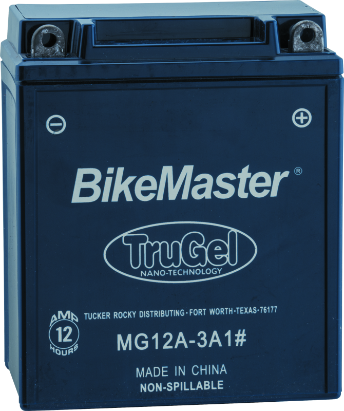 BikeMaster TruGel Battery - MG12A-3A1 - Bull Strap