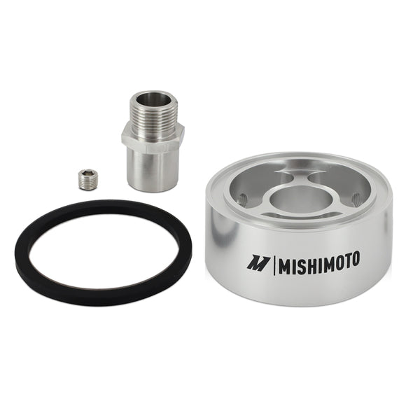 Mishimoto Oil Filter Spacer 32mm M22 x 1.5 Thread - Silver - Bull Strap