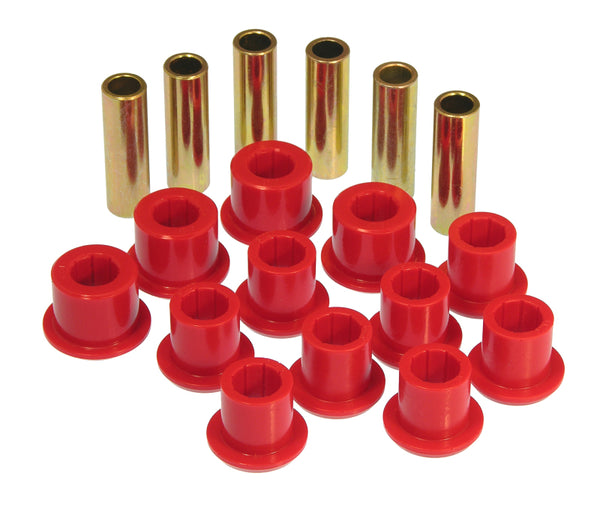 Prothane 98-08 Ford Ranger Rear Leaf Spring Bushings - Red - Bull Strap