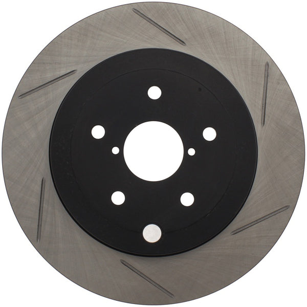 StopTech Power Slot 08-10 Subaru Impreza STi Rear Left Slotted Rotor - Bull Strap