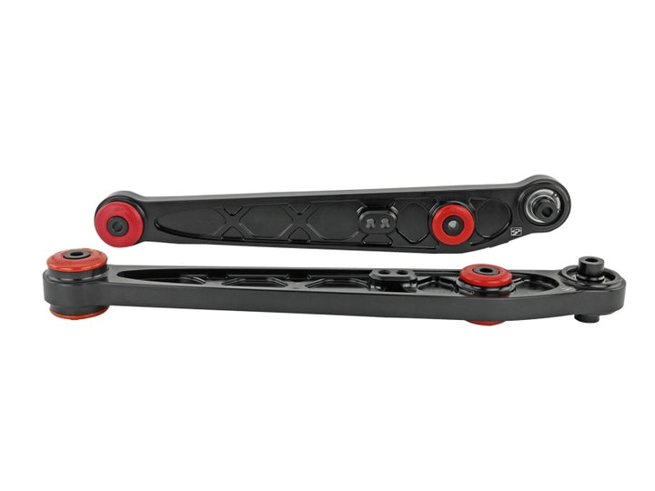 Skunk2 Honda/Acura EK Alpha Series Rear Lower Control Arm Set - Black - Bull Strap