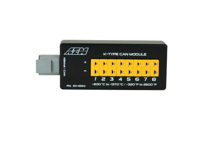 AEM 8 Channel K-Type Thermocouple EGT CAN Module - Bull Strap