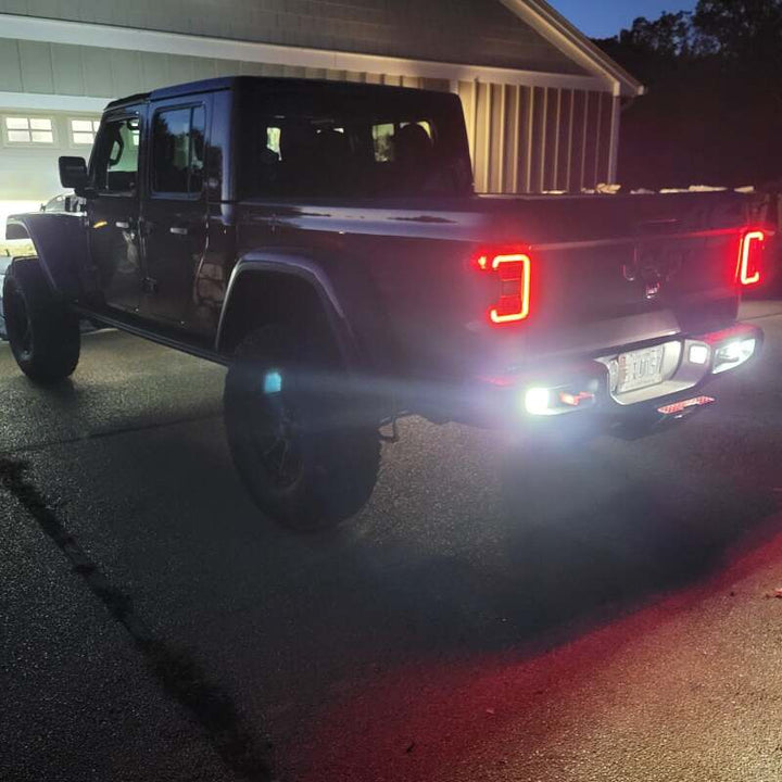 Oracle Jeep Gladiator JT Rear Bumper LED Reverse Lights w/ Plug & Play Harness - 6000K - Bull Strap
