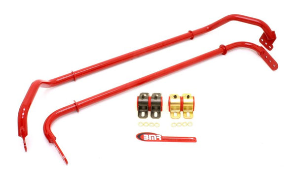 BMR 10-11 5th Gen Camaro Front & Rear Sway Bar Kit w/ Bushings - Red - Bull Strap