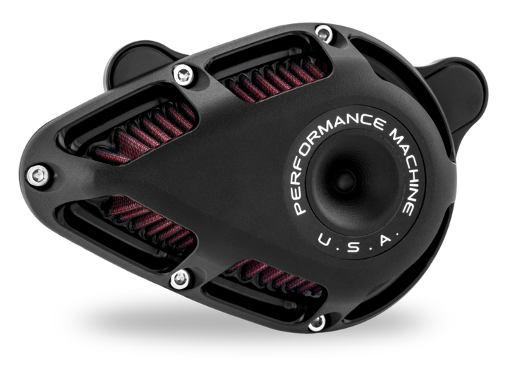 Performance Machine 23-Up CVO, 2024 Touring Jet Air Cleaner - Black Ops - Bull Strap