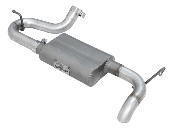 aFe Scorpion Exhaust System Axle Back Aluminized Hi-Tuck 07-17 Jeep Wrangler JK V6 3.6/3.8L - Bull Strap