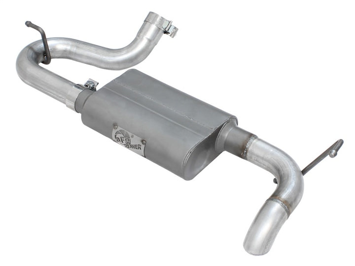 aFe Scorpion Exhaust System Axle Back Aluminized Hi-Tuck 07-17 Jeep Wrangler JK V6 3.6/3.8L - Bull Strap
