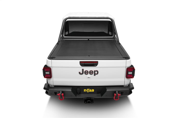 N-Fab ARC Sports Bar 20-22 Jeep Gladiator - Textured Black(Roll-N-Lock Cover Fitment Only) - Bull Strap