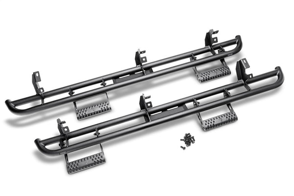 N-Fab RKR Step System 10-17 Toyota 4 Runner (Trail Edition) SUV 4 Door - Tex. Black - 1.75in - Bull Strap